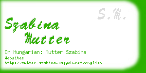 szabina mutter business card